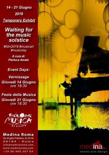 Colori dell’anima di Renata Zaccaria e Waiting for the music solstice medina roma Pierluca Amato
