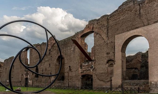 mauro staccioli terme di caracalla sensibile ambientale